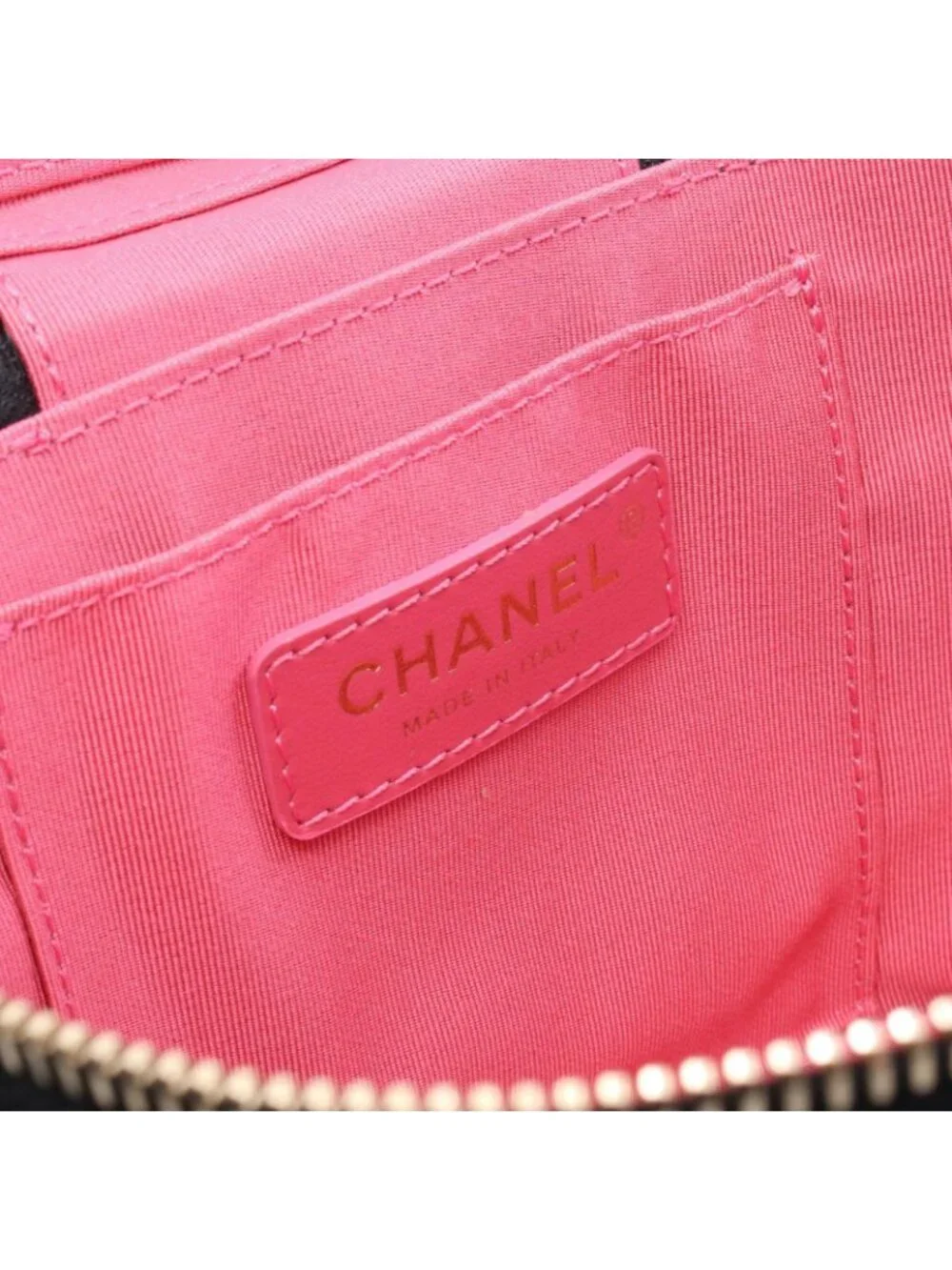 Chanel Shoulder Bag Crystal Mania Quilted CC Logo Vanity 2-Way Black Lambskin